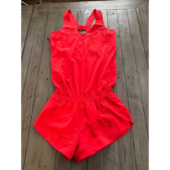 Lululemon Speedy Runsie Romper Love Red Size 4 XS - Picture 2 of 4